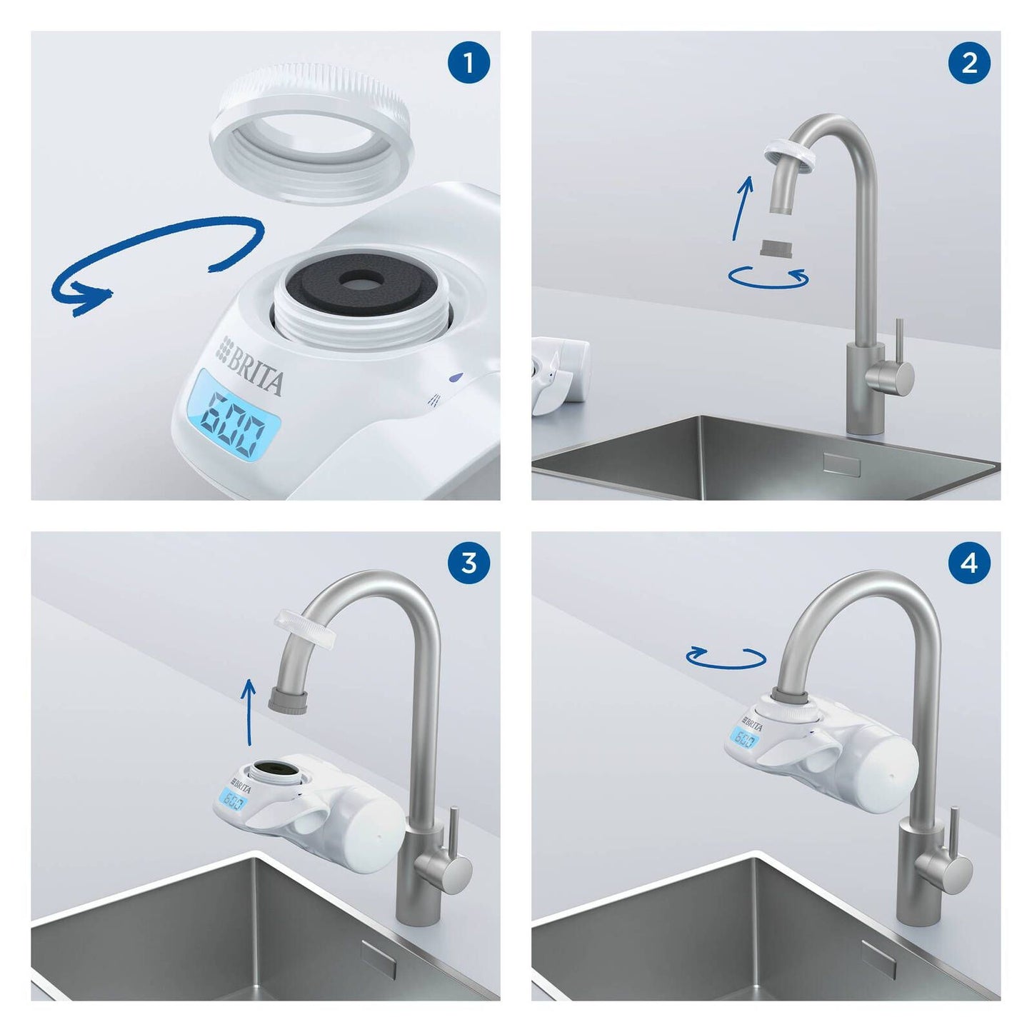 Brita Water Filter Tap Pro V Mf System - 600L