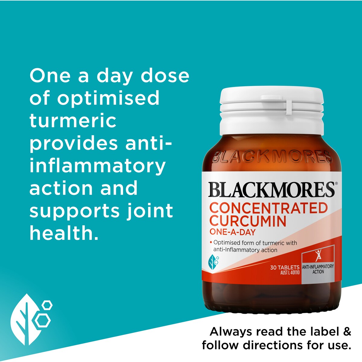 Blackmores Concentrated Curcumin Tablets 30 pack