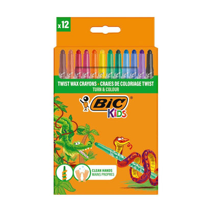 Bic Kids Turn & Colour Crayons12 - Pack