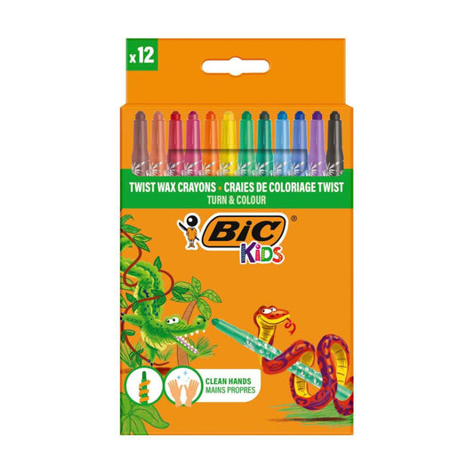 Bic Kids Turn & Colour Crayons - 12 Pack