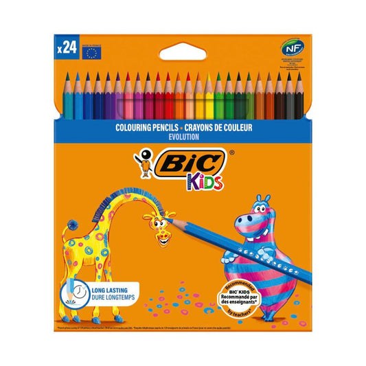 Bic Kids Evolution Colouring Pencils - 24 Pack