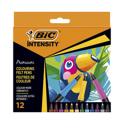 Bic Intensity Colouring Felt Pens - 12 Pack