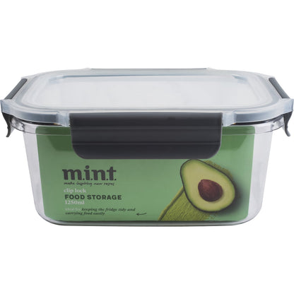 Mint Clip Lock Food Storage Container 1.25l Each