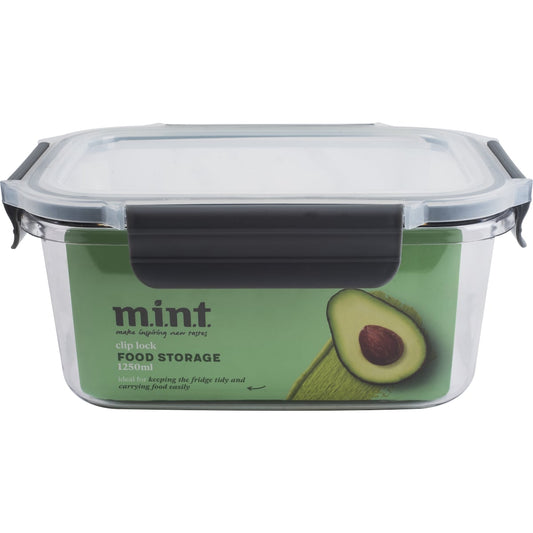Mint Clip Lock Food Storage Container 1.25l Each