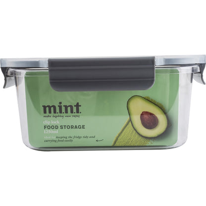 Mint Clip Lock Food Storage Container 1.25l Each