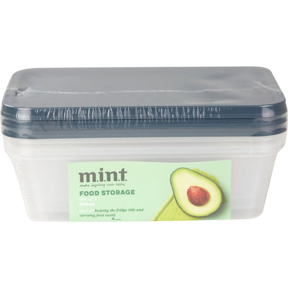 Mint Food Storage Container 650ml 650ml X 3 Pack