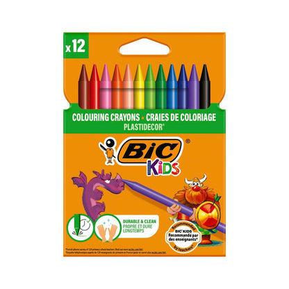 Bic Kids Plastidecor Crayons - 12 Pack