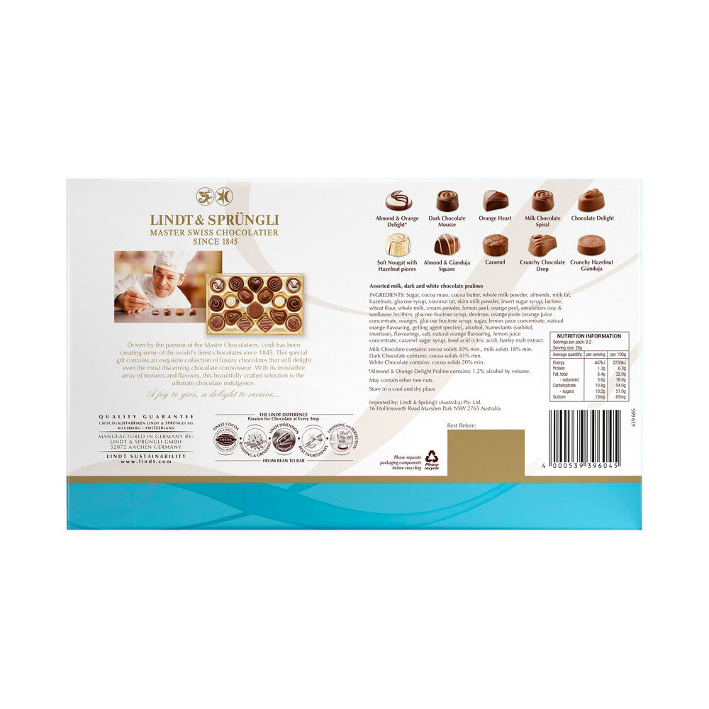 Lindt Praline Master Collection Chocolate Box - 184g