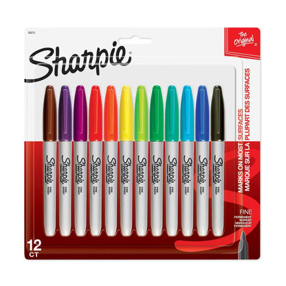 Sharpie Markers Fine Tip Assorted12 pack - 12 pack