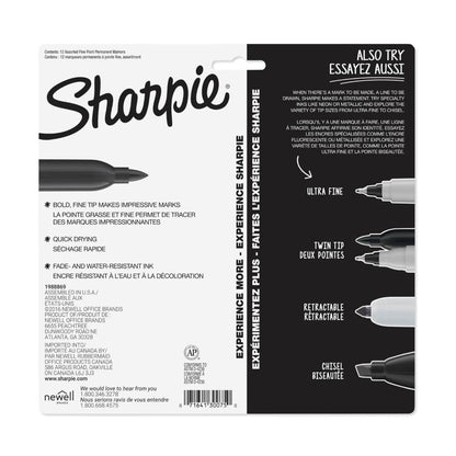 Sharpie Markers Fine Tip Assorted12 pack - 12 pack