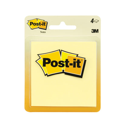 Post-it Original Yellow Notes - 4 pack