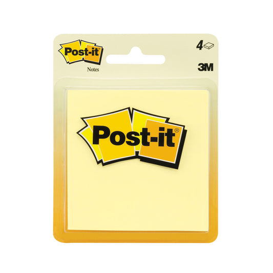 Post-it Original Yellow Notes - 4 pack