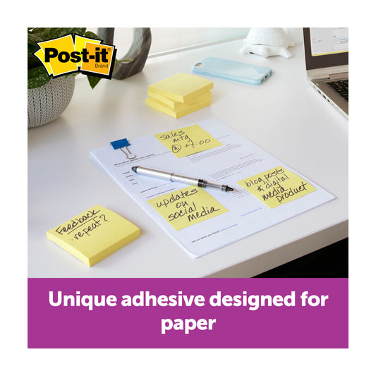 Post-it Original Yellow Notes - 4 pack