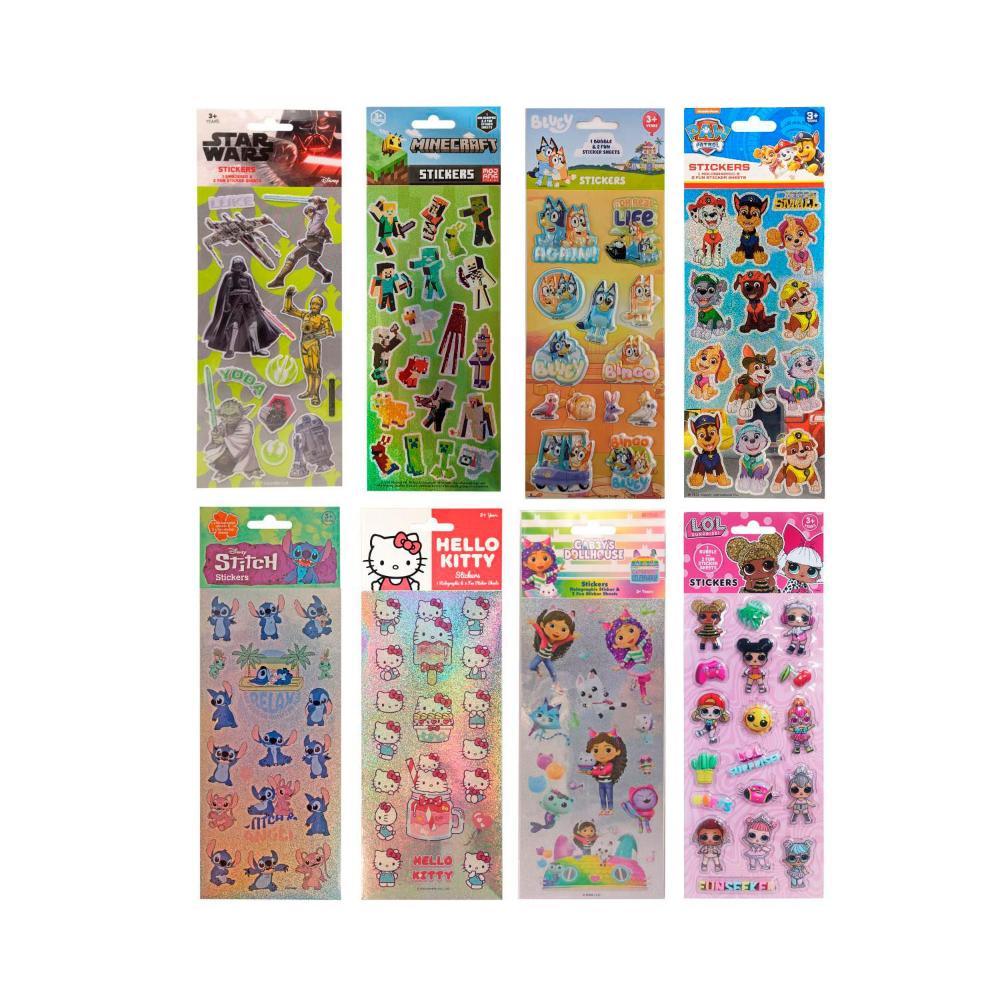 Licensed Stickers - 3 pack