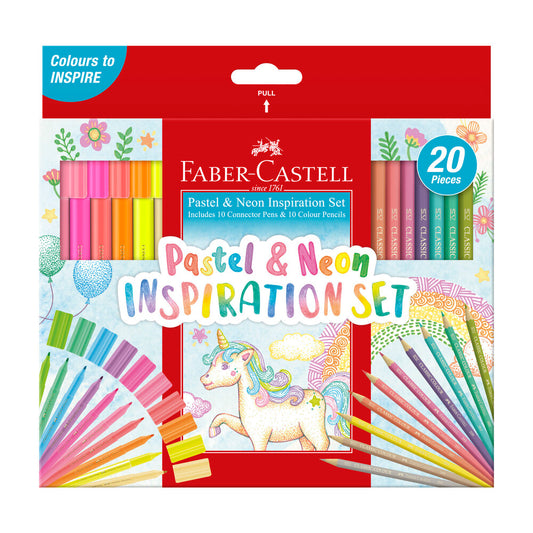 Faber Castell Pastel & Neon Inspiration Set - 20 pack