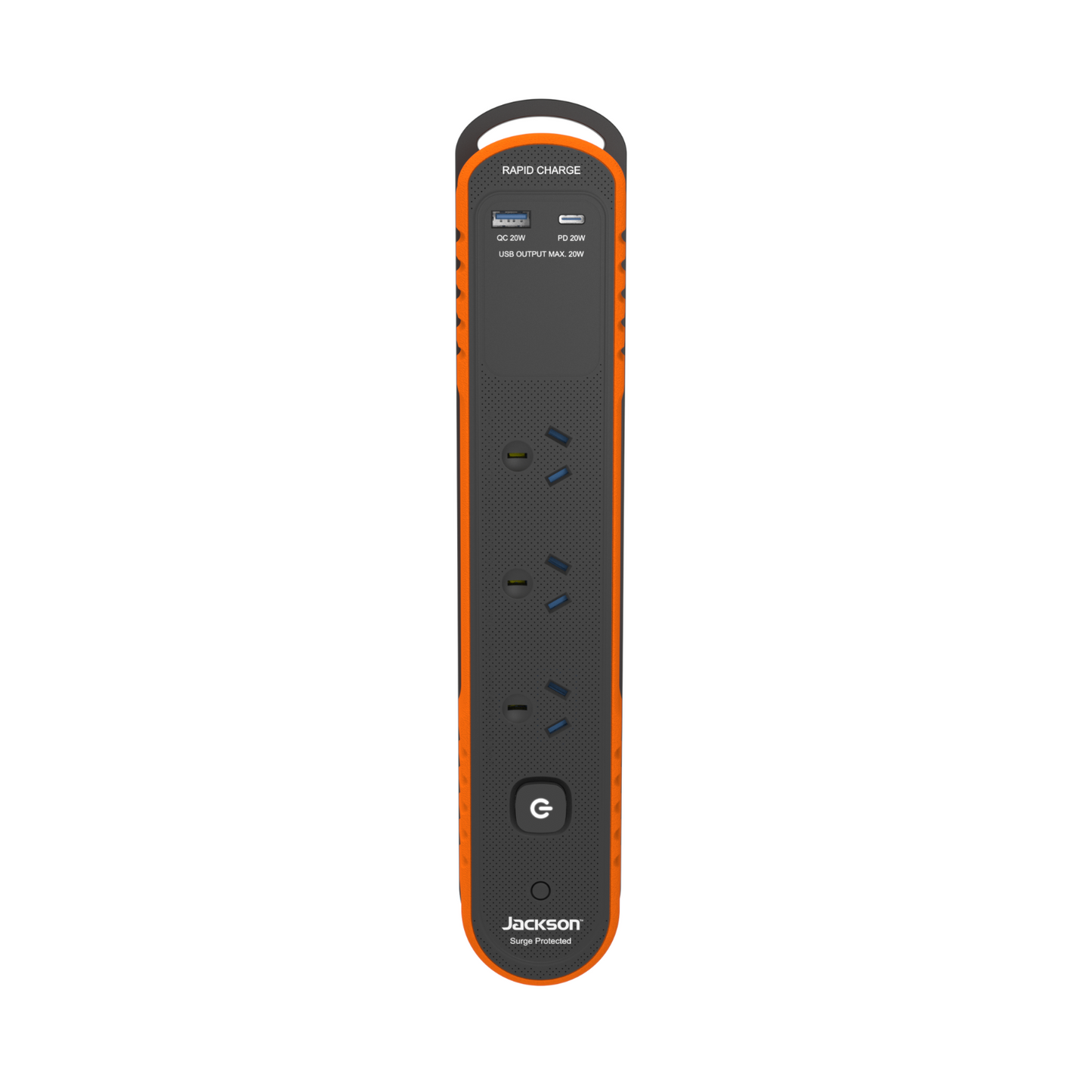 Jackson Rugged Home Powerboard - 3 Outlet - 2m - Black