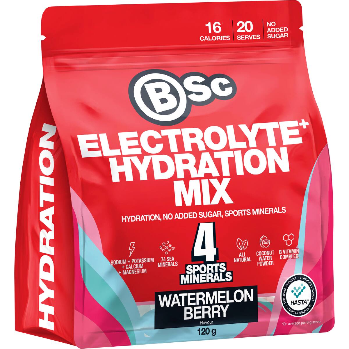 Bsc Electrolyte+ Hydration Mix Watermelon Berry 120g