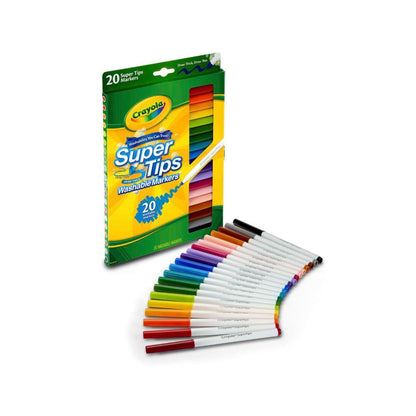 Crayola Super Tips Washable Med Tip Markers - 20 pack