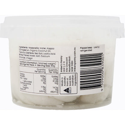 Imber's Pantry Fresh Mozzarella In Brine 200g