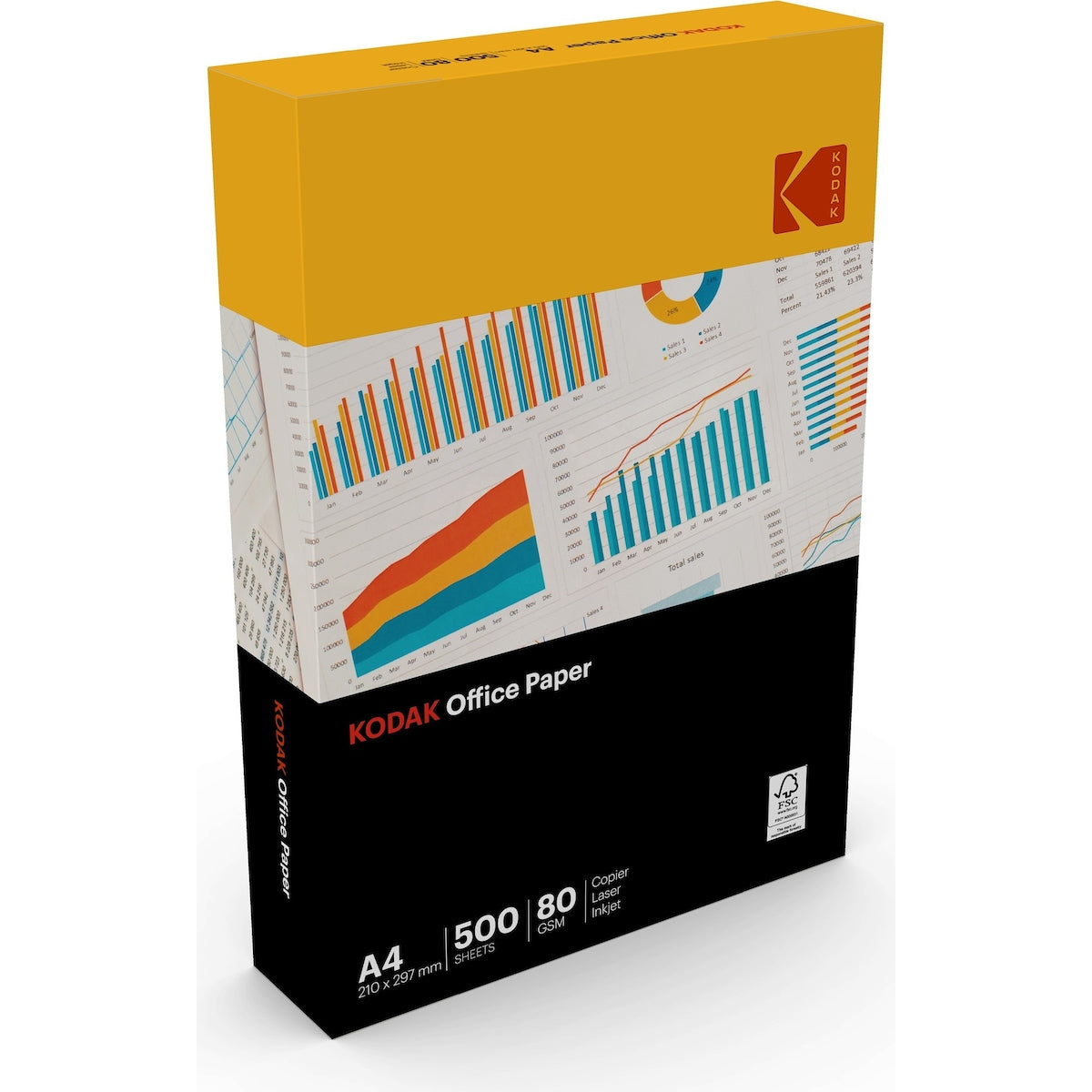 Kodak A4 Office 80gsm Copier Laser Inkjet Copy Print Paper Sheets 500 Pack