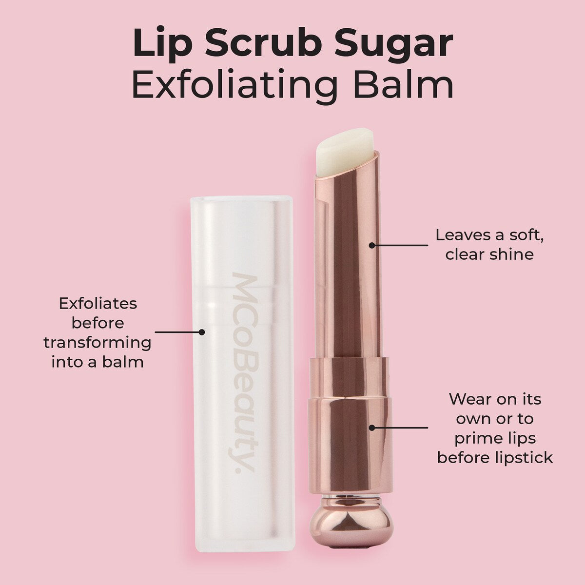 Mcobeauty Lip Scrub Sugar Exfoliating Balm Clear 3.5g