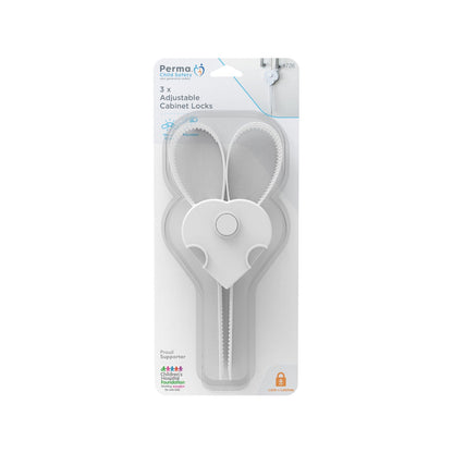 Perma Child Safety Adjustable Cabinet Locks - 3 Pack
