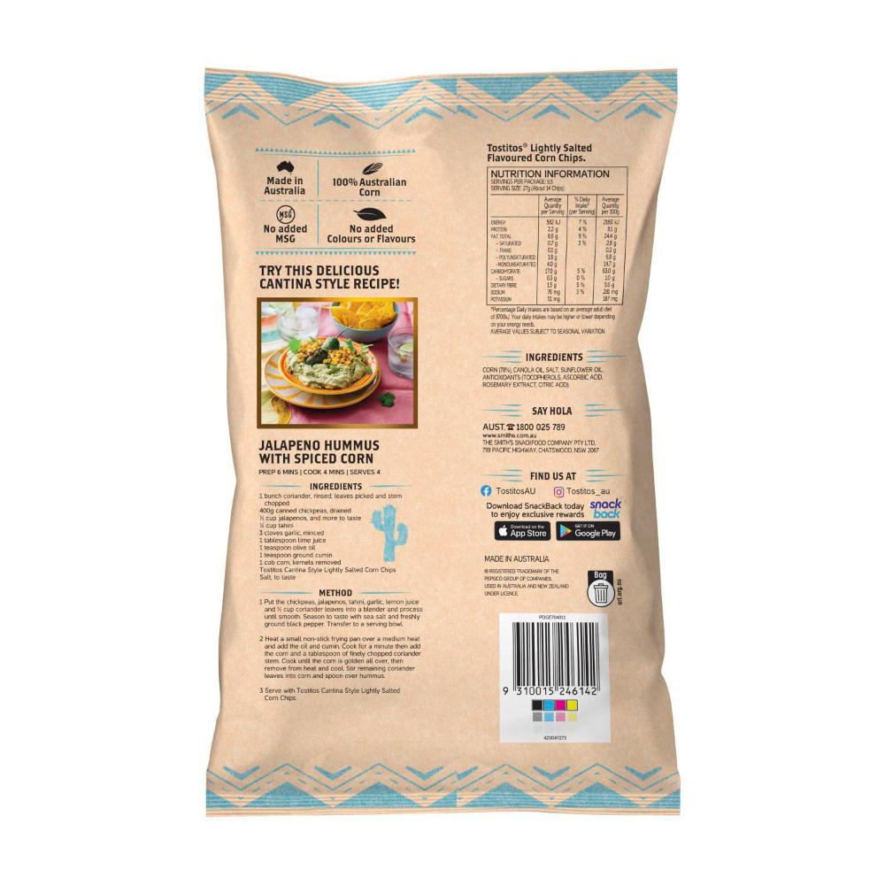 Tostitos Lightly Salted Tortilla Chips - 175g