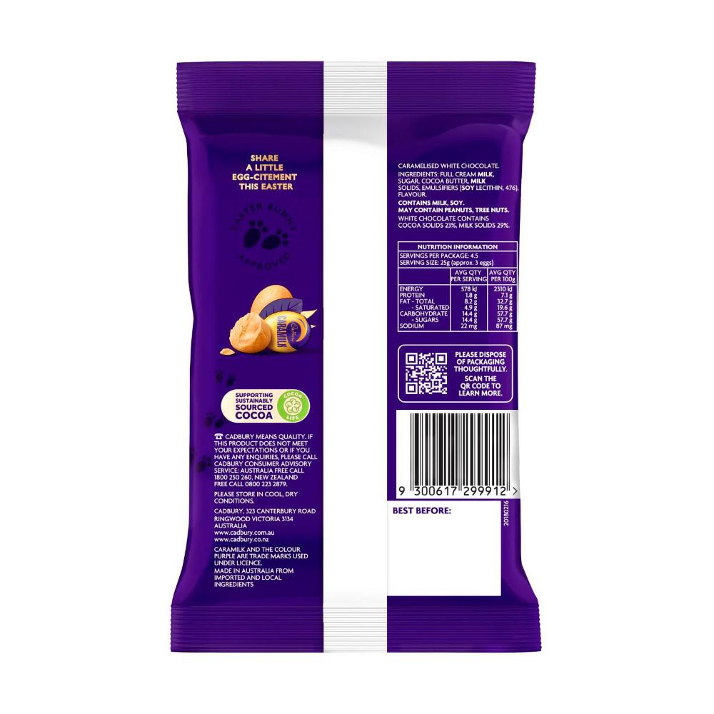 Cadbury Caramilk Easter Chocolate Eggs Bag - 113g