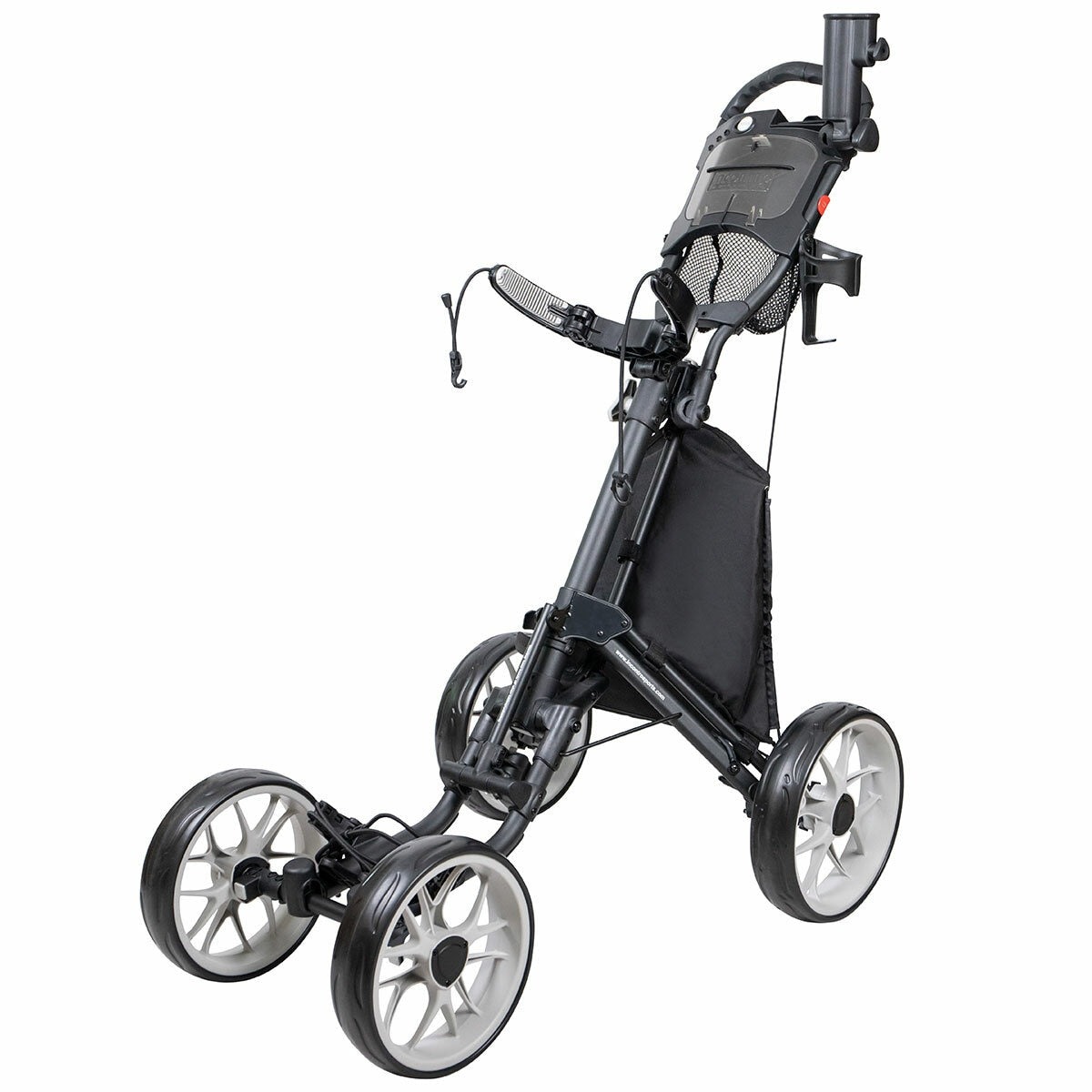 Incontro Sports Caddycruiser One 4 Wheel Golf Push Cart One-Click Folding Dark Grey Aluminium