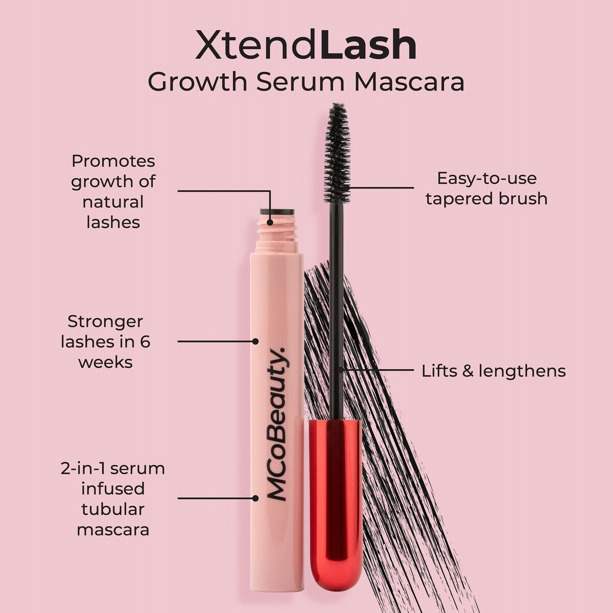MCoBeauty Xtend Lash Growth Serum Mascara Black 7ml