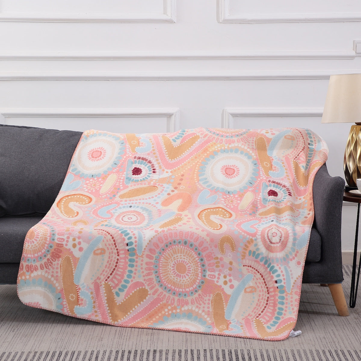 Bobbi Lockyer Throw Coral Or Blue Assorted Each