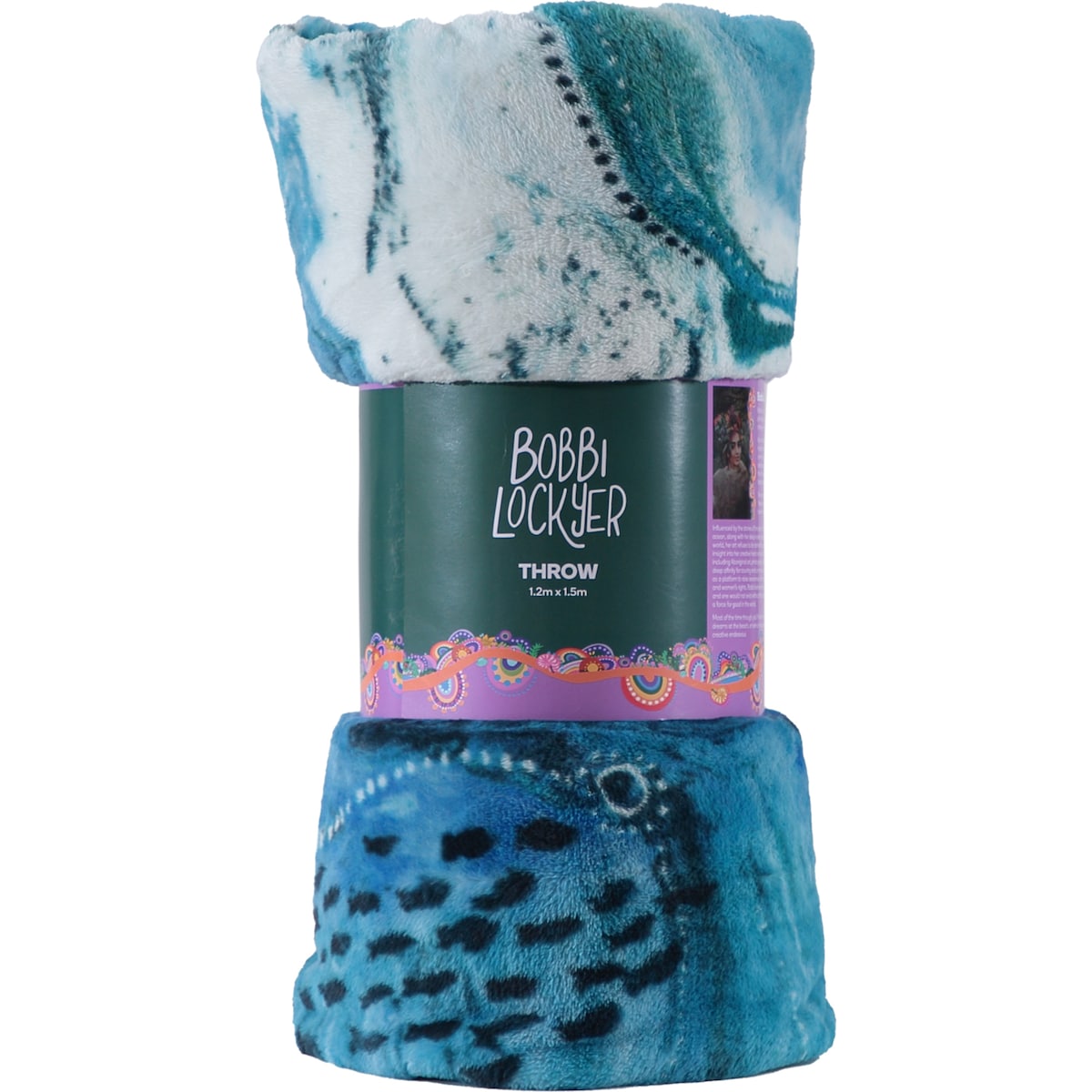 Bobbi Lockyer Throw Coral Or Blue Assorted Each