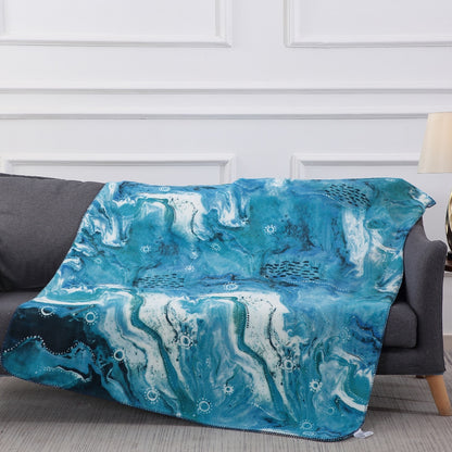 Bobbi Lockyer Throw Coral Or Blue Assorted Each