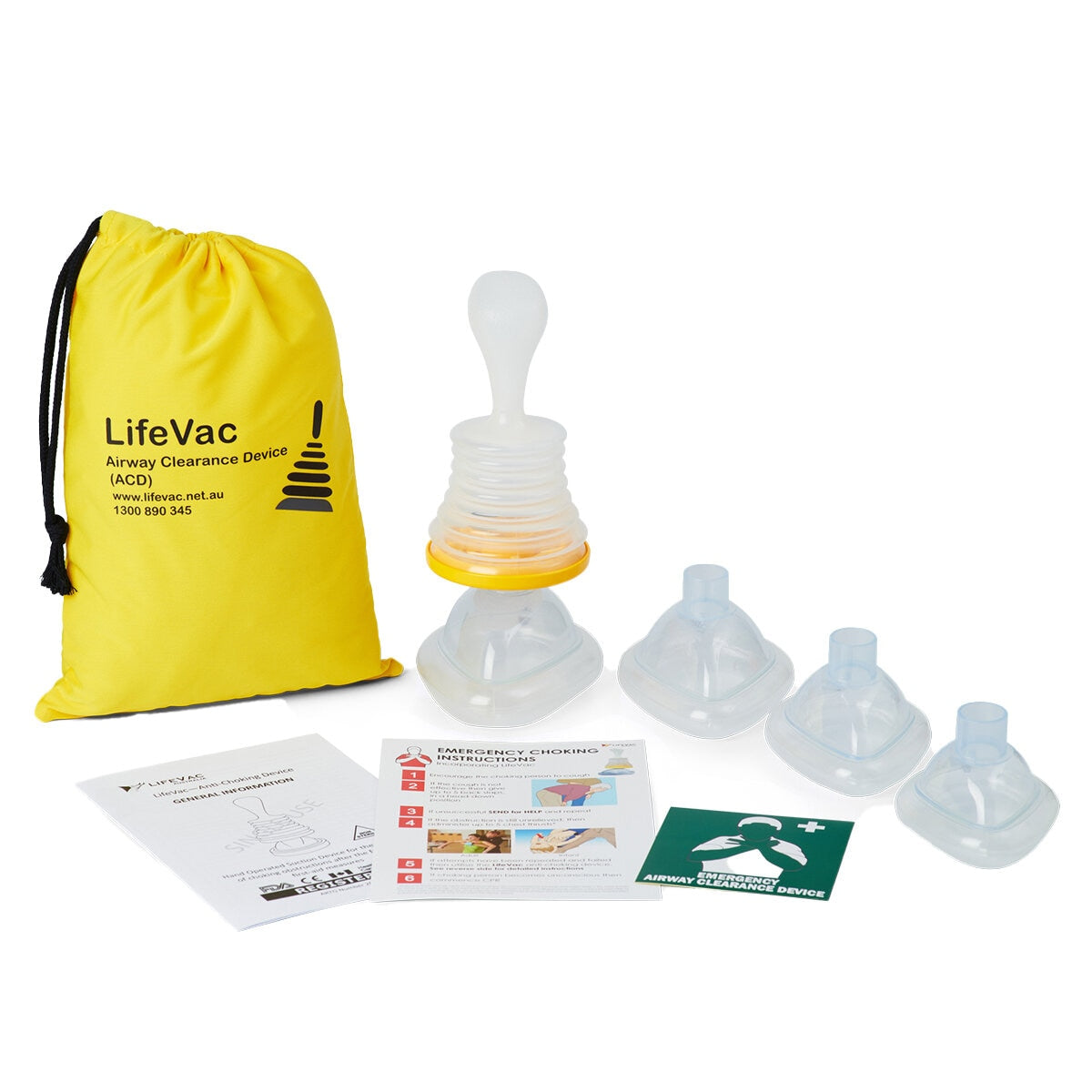 Lifevac Airway Clearance Anti-Choking Travel Kit Masks Included