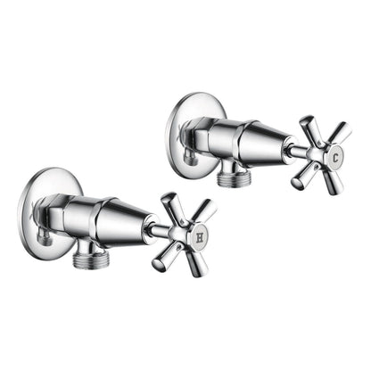 Estilo Chrome Jumper Valve Cross Handle Washing Machine Set - 1245 x 65 x 245mm