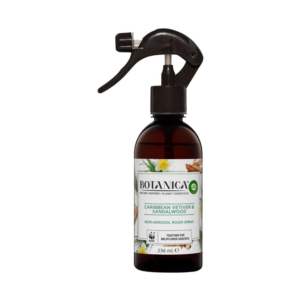 Botanica Caribbean Vetiver & Sandalwood Air Freshener Room Spray - 236mL