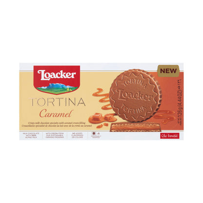Loacker Tortina Chocolate Biscuit Caramel - 126g
