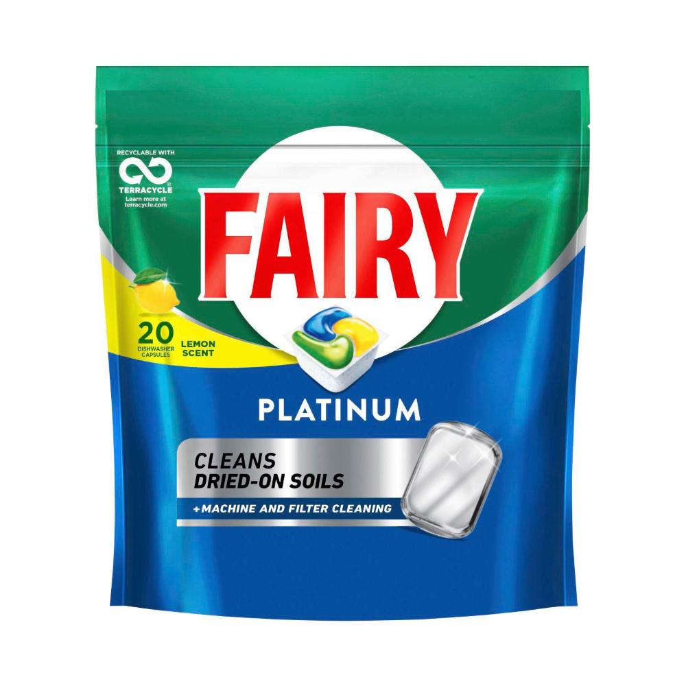 Fairy Platinum Lemon Dishwashing Tablets - 20 Pack