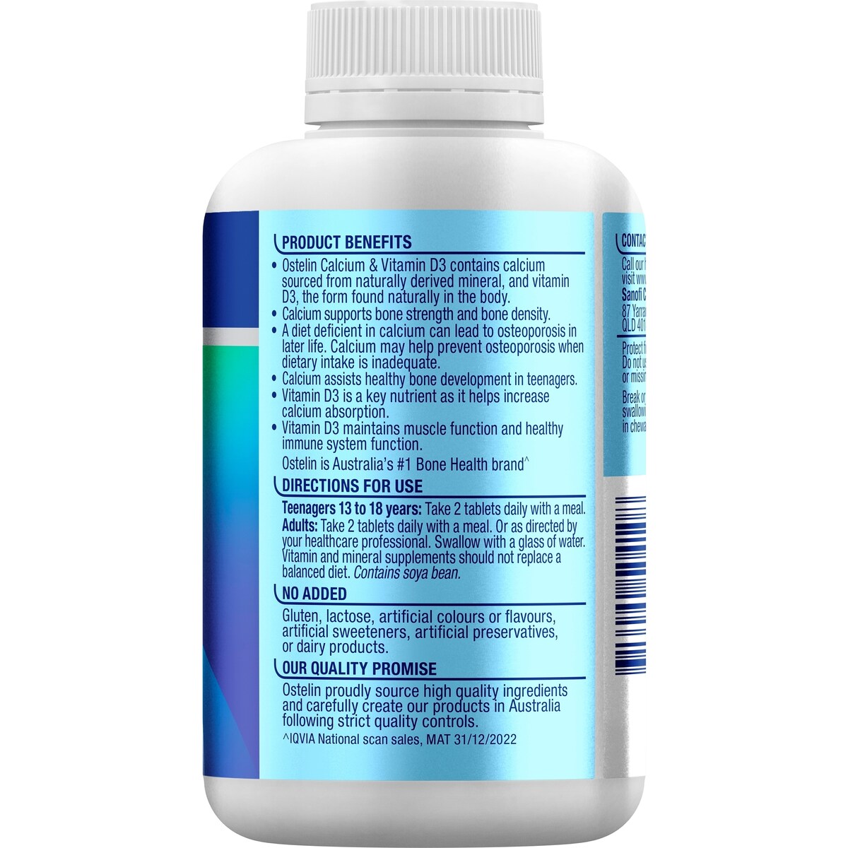 Ostelin Calcium & Vitamin D3 Tablets 275 Pack