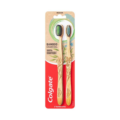Colgate Bamboo Toothbrush Medium - 2 pack