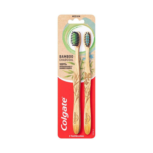 Colgate Bamboo Toothbrush Medium - 2 pack