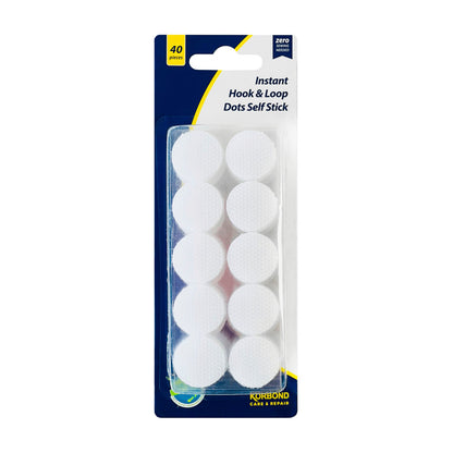 Korbond Hook & Loop Dots Self Stick - 40 pack