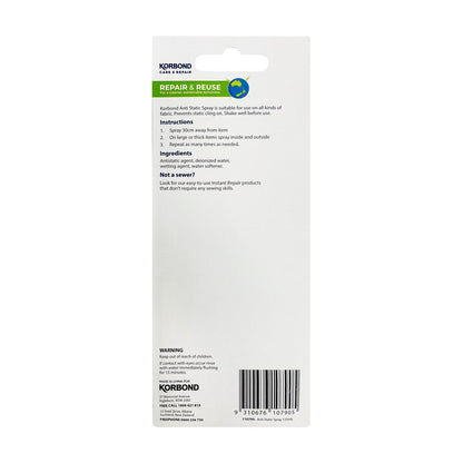 Korbond Anti Static Spray - 125mL