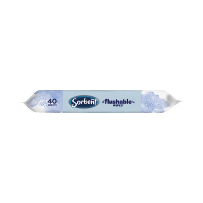 Sorbent Hypo Allergenic Flushable Wipes Toilet Tissue - 40 pack