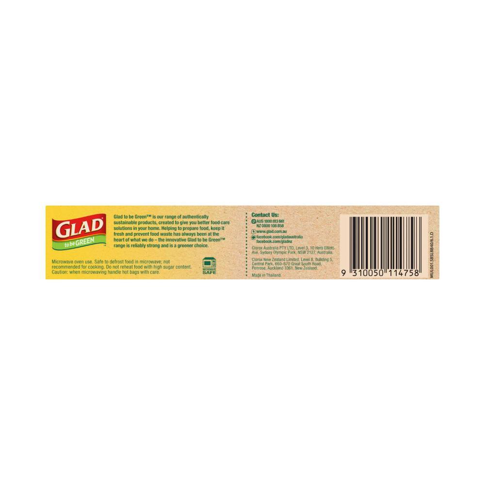 Glad To Be Green Sandwich Snaplock Plant Based Bags - 40 Pack