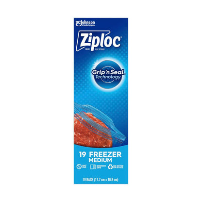Ziploc Medium Resealable Food Storage Freezer Bags - 19 Pack