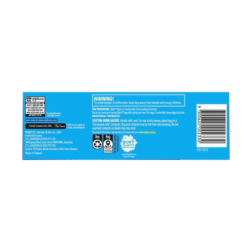 Ziploc Medium Resealable Food Storage Freezer Bags - 19 Pack