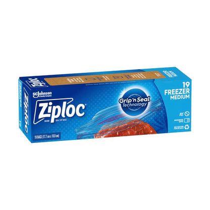 Ziploc Medium Resealable Food Storage Freezer Bags - 19 Pack