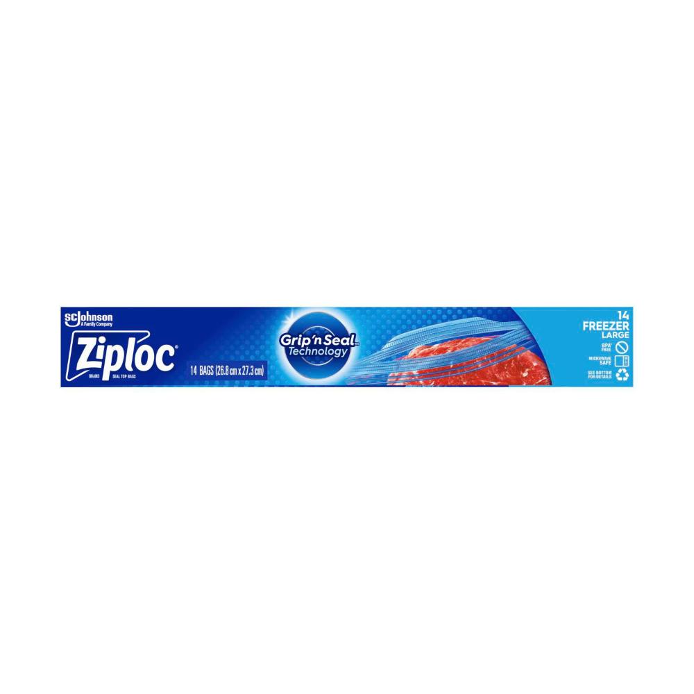 Ziploc Large Resealable Food Storage Freezer Bags - 14 Pack