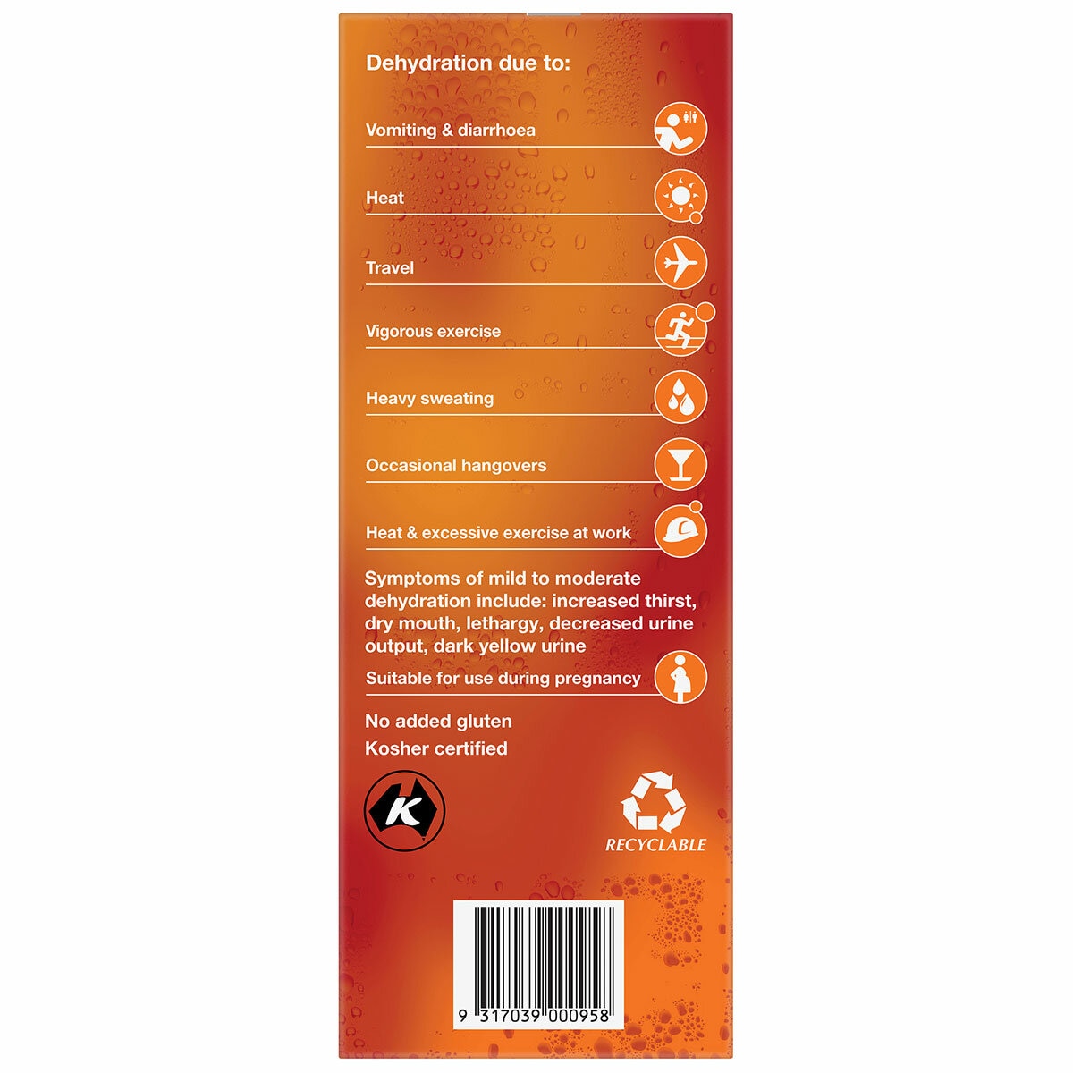 Hydralyte Electrolyte Ice Blocks Orange 2 x 16